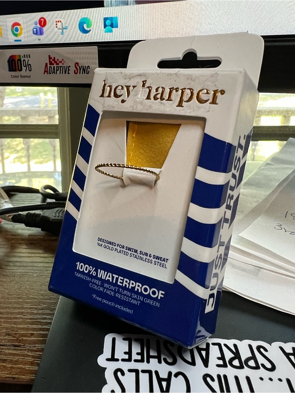 Hey Harper Twisted Rope Stacking Ring - Gold